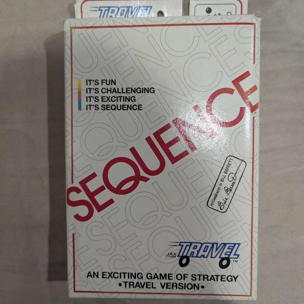 Jax Sequence Travel Game - White with Red Accents